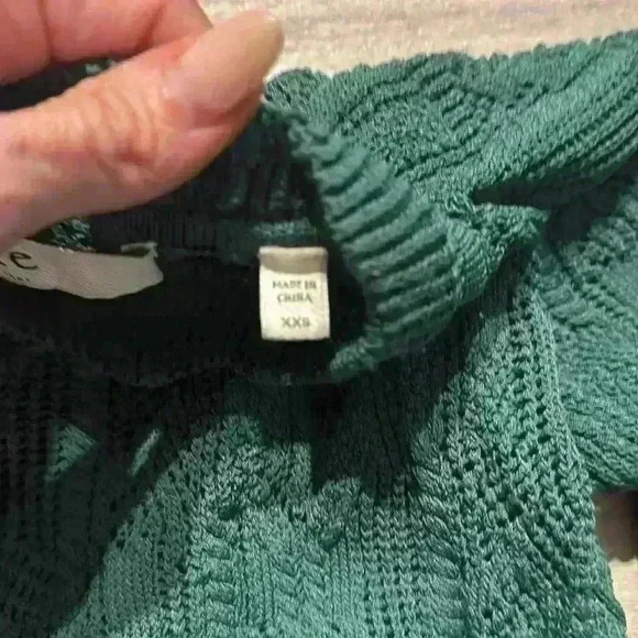 NWOT JOIE CAIRE SWEATER Posy Green Sz XXS Fits like Xs Very Stretchy - Picture 7 of 8